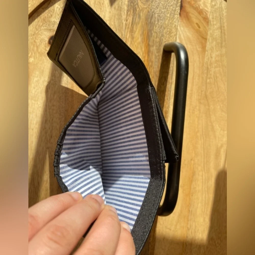 Nautica | Black & Rainbow Pride Tri-Fold Wallet